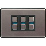 Lightwave L23 3-Gang Smart Dimmer, Stainless Steel