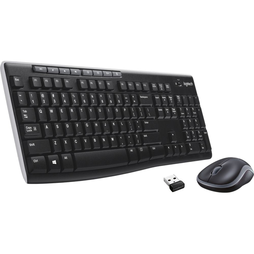 Logitech Combo MK270 Wireless Keyboard & Mouse Set, Black