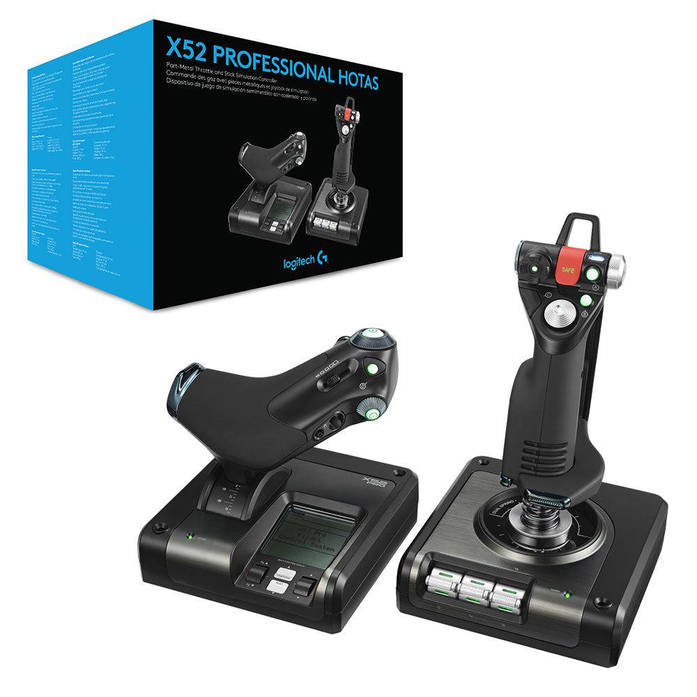 Logitech X52 Professional H.O.T.A.S. Flight Stick, Black