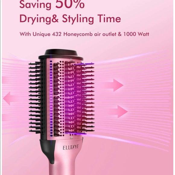 Ellesye Hair Brush Dryer With Ion Technology Air Brush - Pink