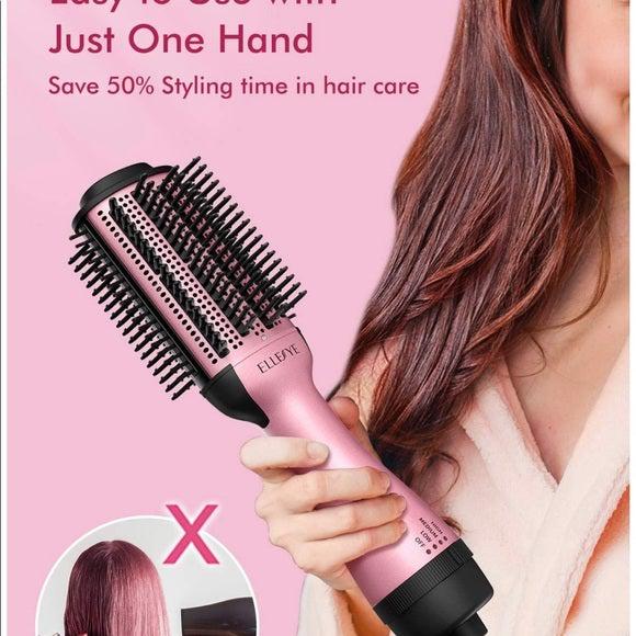 Ellesye Hair Brush Dryer With Ion Technology Air Brush - Pink