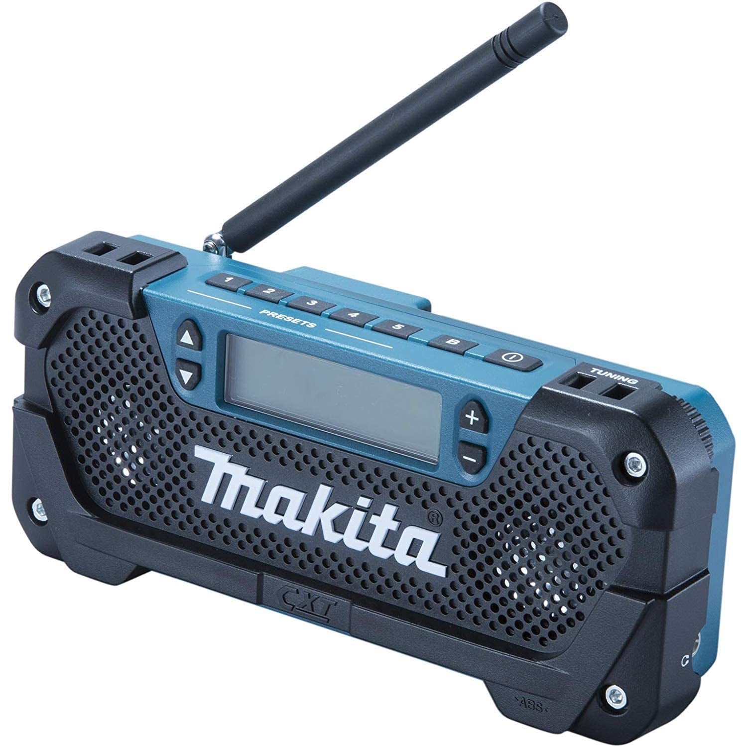 Makita MR052 Cordless Site Radio, 12V with digital AM/FM tuner - Black and Green