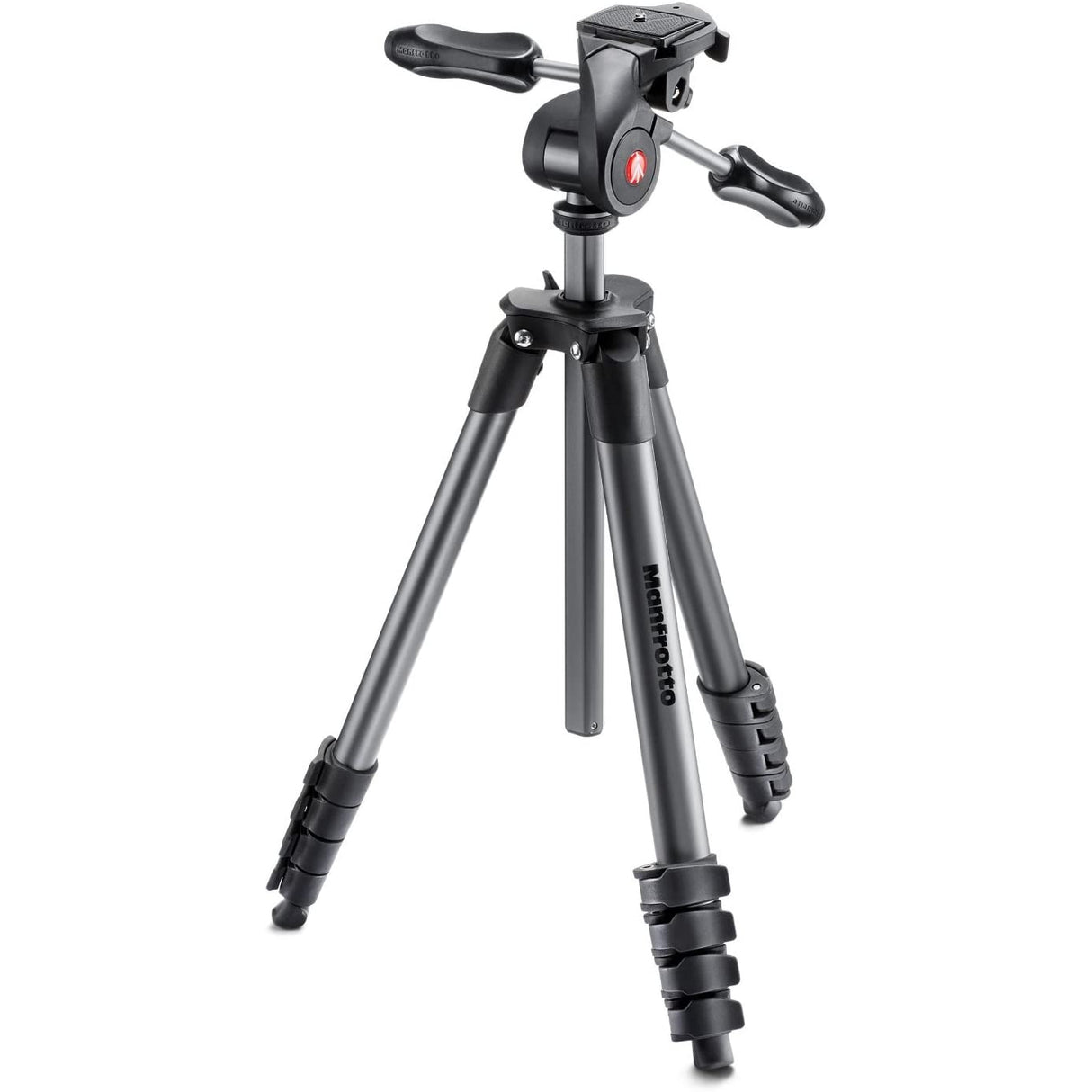 Manfrotto MKCOMPACTADV-BK Compact Advanced aluminium tripod with 3-way head, black
