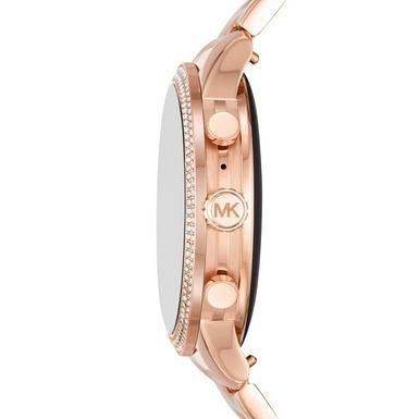 Michael Kors Access MKT5052 Women's Runway Bracelet Strap Crystal Smartwatch, Rose Gold/Black