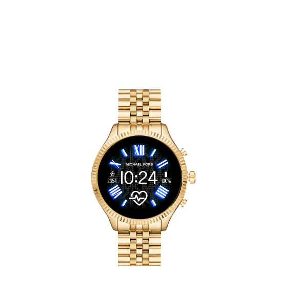 Michael Kors Women's Gen 5 Lexington Touch Screen Bracelet Strap Smartwatch, Gold/Multi MKT5078