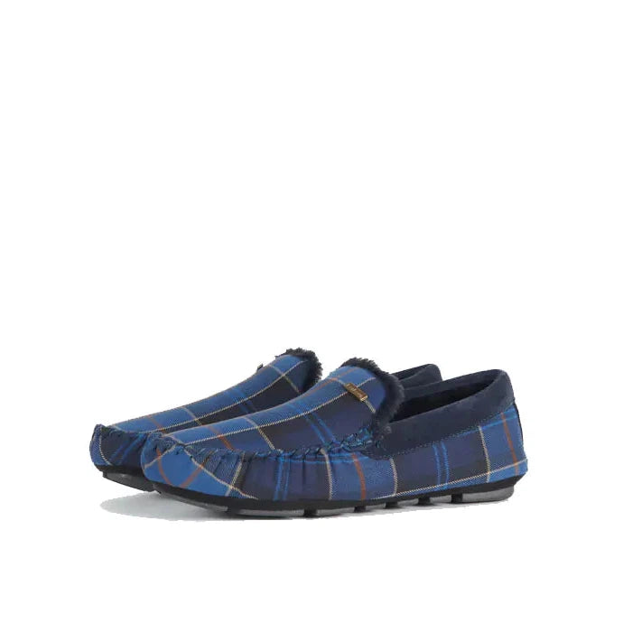 Barbour Men s Monty Slippers Midnight Tartan Stock Must Go