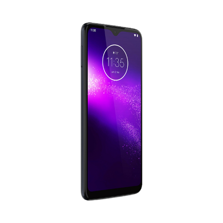 Motorola One Macro Smartphone, Android, 6.2”, 4G LTE, SIM Free, 4GB RAM, 64GB, Space Blue