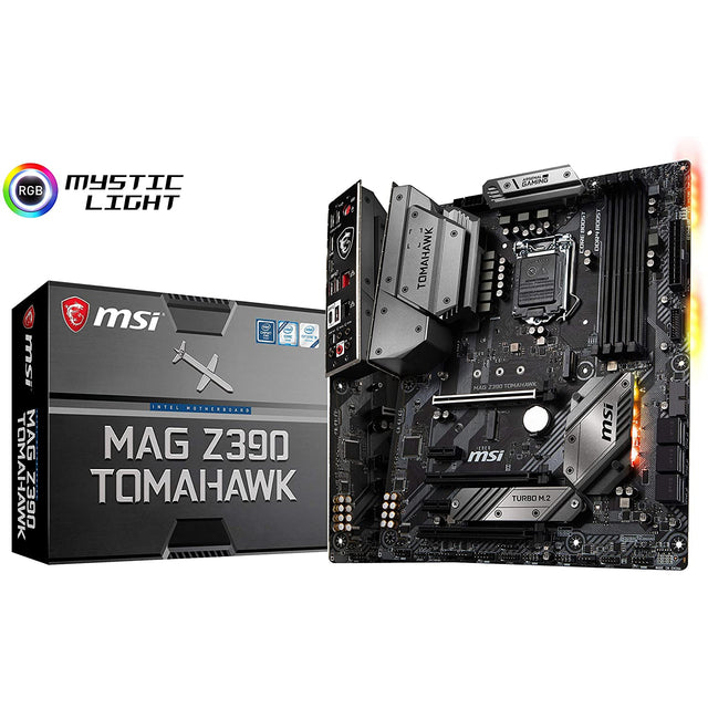MSI MAG Z390 Tomahawk LGA1151 (Intel 8th and 9th Gen) M.2 USB 3.1 Gen 2 DDR4 HDMI DP CFX Dual Gigabit LAN ATX Z390 Gaming Motherboard