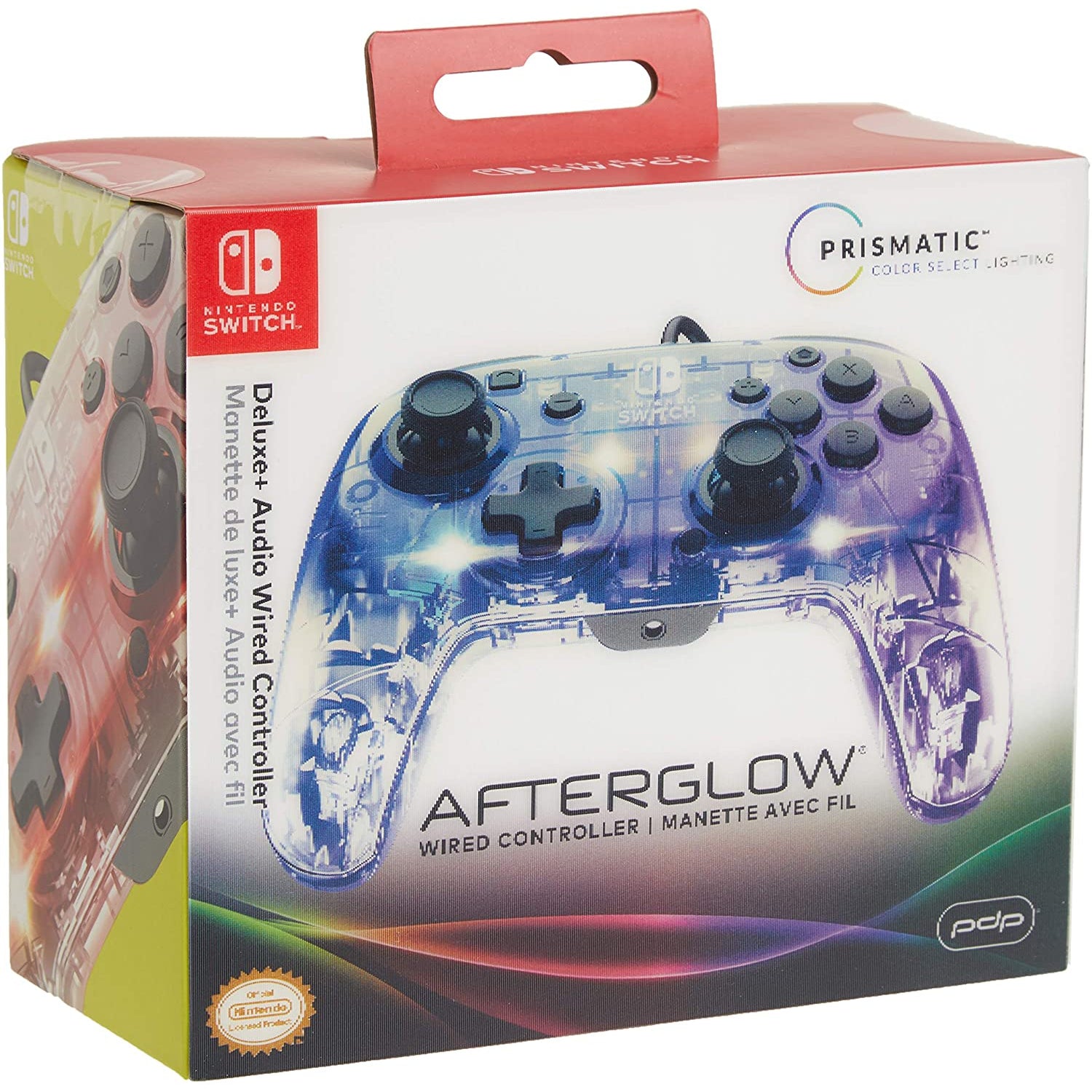 PDP Nintendo Switch Afterglow Deluxe Prismatic Wired Controller - Refurbished Pristine