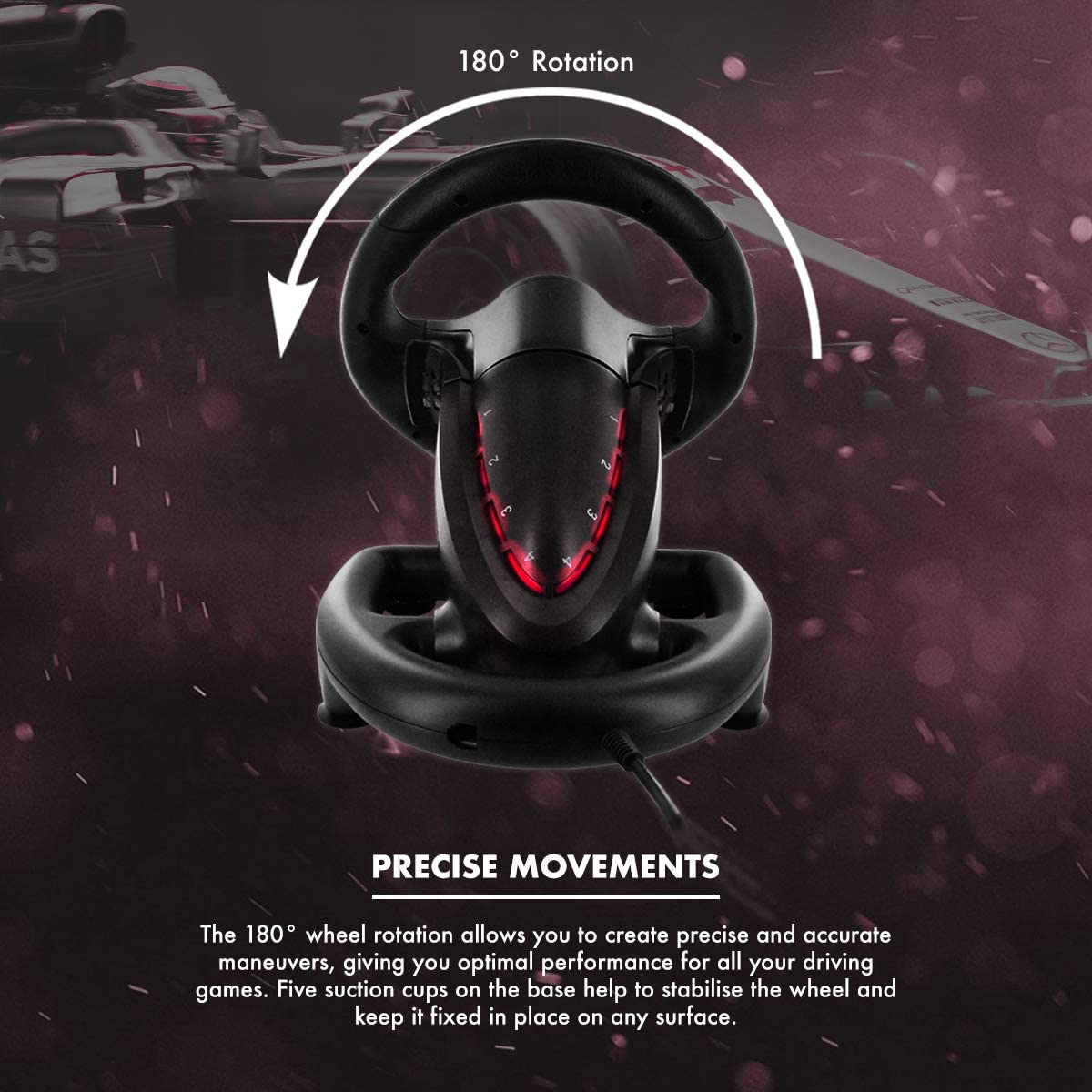 Numskull Multi Format Racing Wheel with Pedals For PlayStation & Xbox - Refurbished Pristine