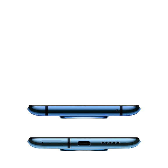 OnePlus 7T Smartphone, Android, 6.55", SIM Free, 8GB RAM, 128GB, Frosted Silver / Glacier Blue