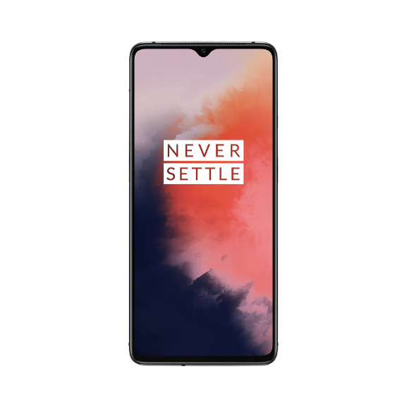 OnePlus 7T Smartphone, Android, 6.55", SIM Free, 8GB RAM, 128GB, Frosted Silver / Glacier Blue
