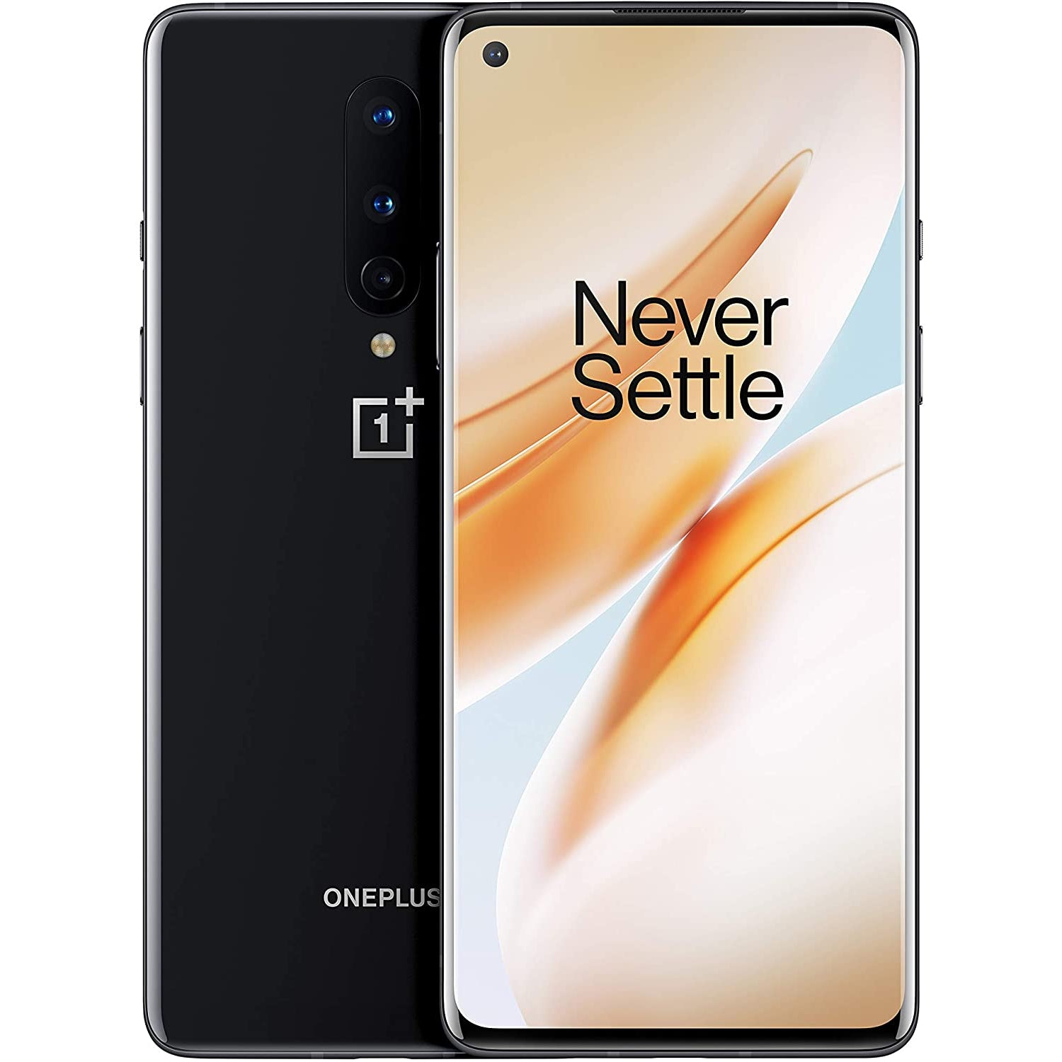 OnePlus 8 Smartphone, Android, 6.55", SIM Free, 8GB RAM, 5G, SIM Free 128GB, Onyx Black