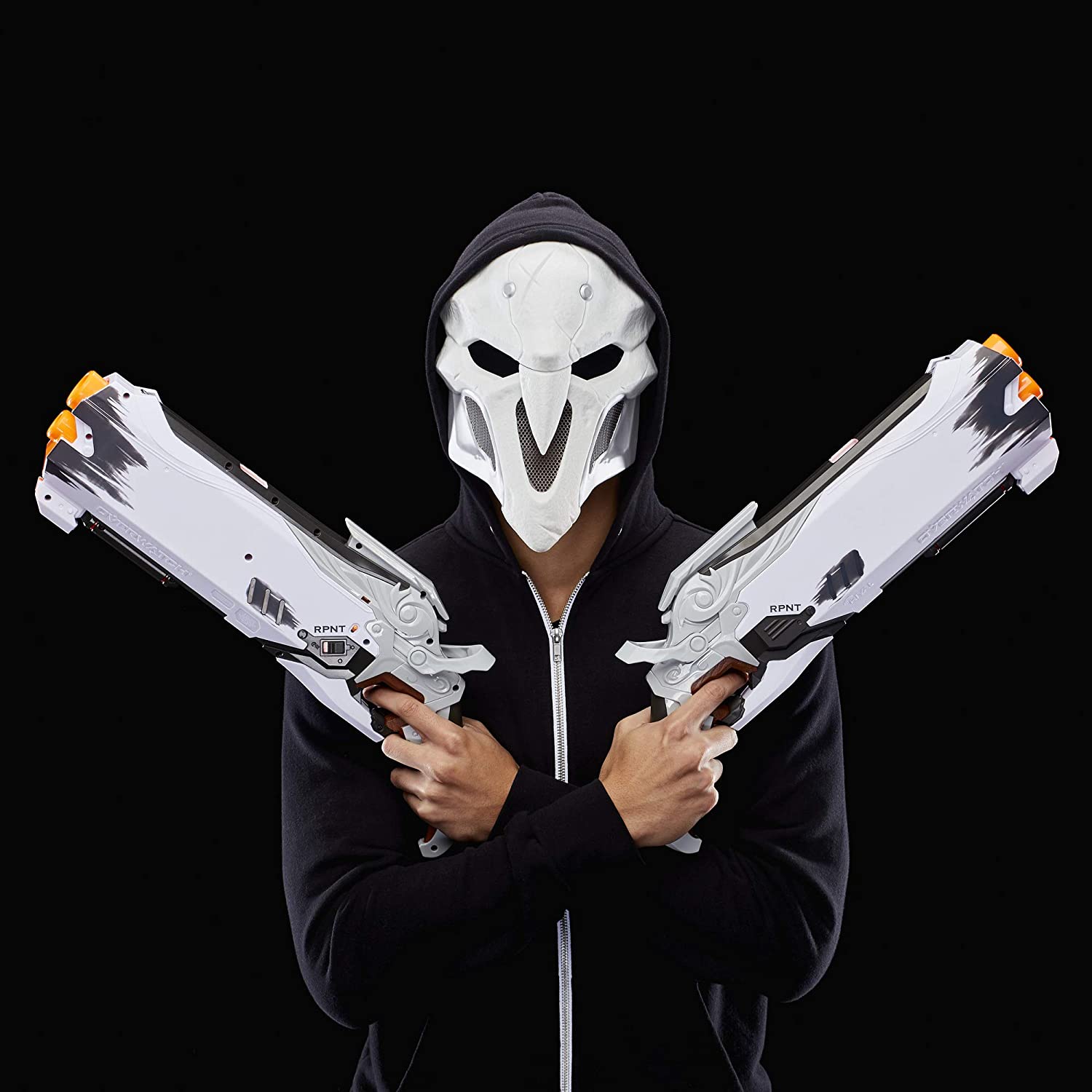 Overwatch Reaper (Wight Edition) Collector Pack with 2 Nerf Rival Blasters 1 Reaper Face Mask and 16 Overwatch Nerf Rival Rounds