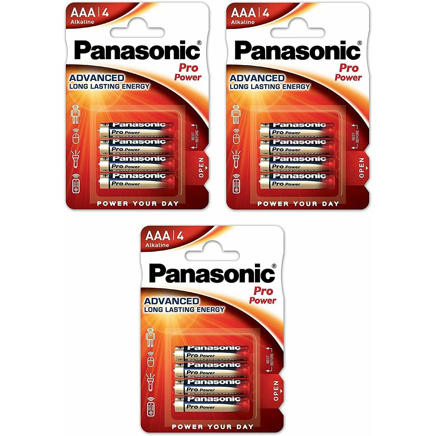Panasonic AAA Pro Power Alkaline Batteries 8x / 12x / 24x/ 30x Pack