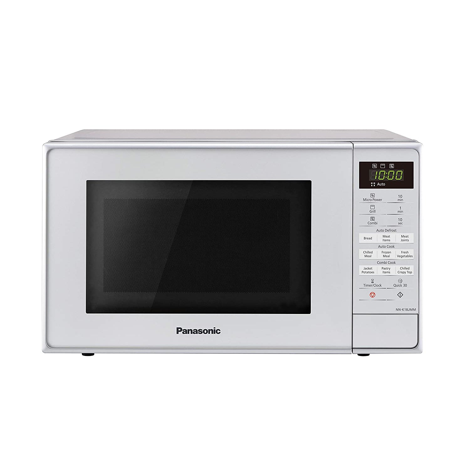 Panasonic NN-K18JMMBPQ Microwave Oven with Grill and Turntable, 20 Litres, Silver