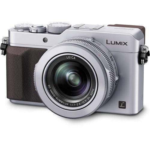 Panasonic Lumix DMC-LX100 Camera, 4K Ultra HD, 12.8MP, 3.1x Optical Zoom, EVF, 3" LCD Screen, Silver