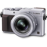 Panasonic Lumix DMC-LX100 Camera, 4K Ultra HD, 12.8MP, 3.1x Optical Zoom, EVF, 3" LCD Screen, Silver