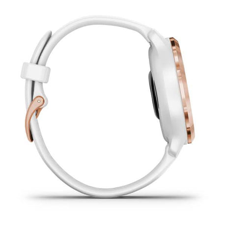 Garmin Venu 2S Rose Gold Stainless Steel Bezel with White Case and Silicone Band - Refurbished Good