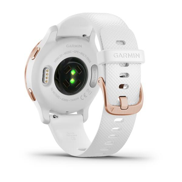 Garmin Venu 2S Rose Gold Stainless Steel Bezel with White Case and Silicone Band - Refurbished Excellent