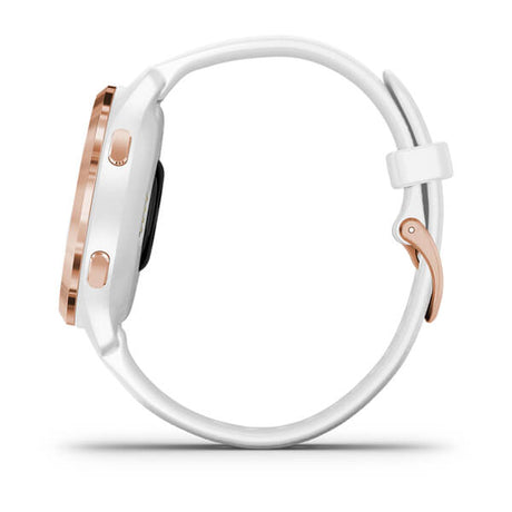 Garmin Venu 2S Rose Gold Stainless Steel Bezel with White Case and Silicone Band - Refurbished Good
