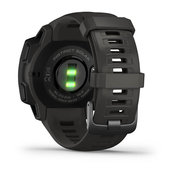 Garmin Instinct Solar, Solar-powered Rugged Outdoor Smartwatch - Black - Refurbished Excellent