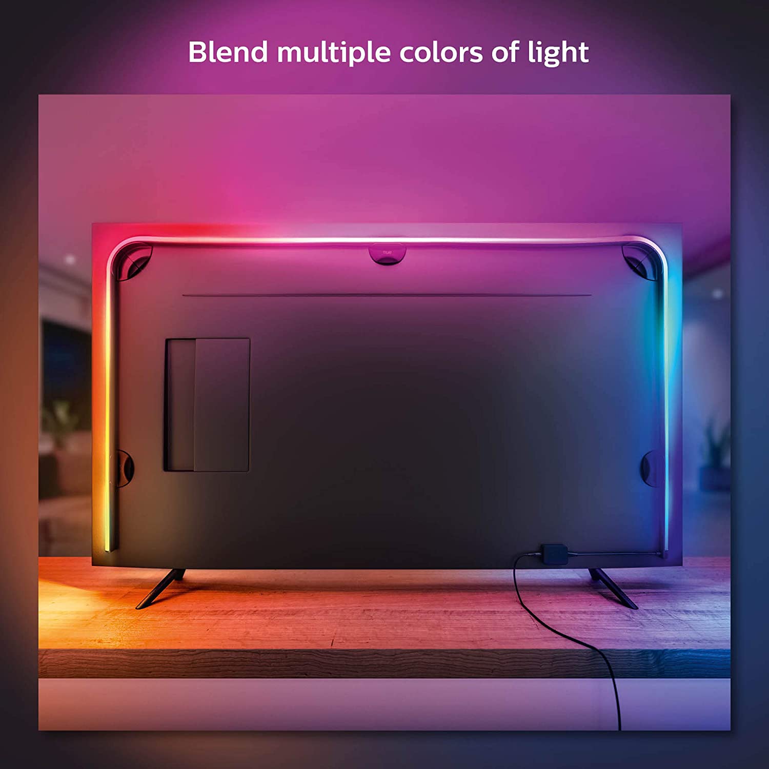 Philips Hue Gradient Lightstrip for 55 Inch TVs, Sync with Media and Gaming Smart Entertainment LED Lighting with Voice Control