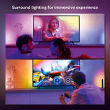 Philips Hue Gradient Lightstrip for 55 Inch TVs, Sync with Media and Gaming Smart Entertainment LED Lighting with Voice Control