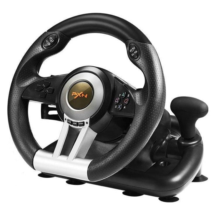 PXN-V3 Pro Universal USB Car Sim Race Steering Wheel *Missing Pedals*, Black
