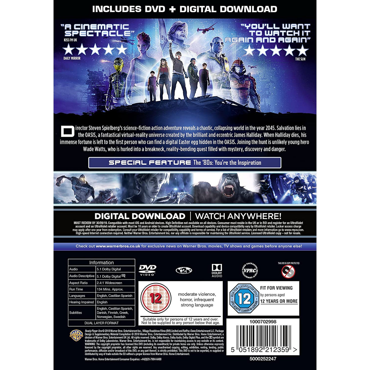 Ready Player One DVD