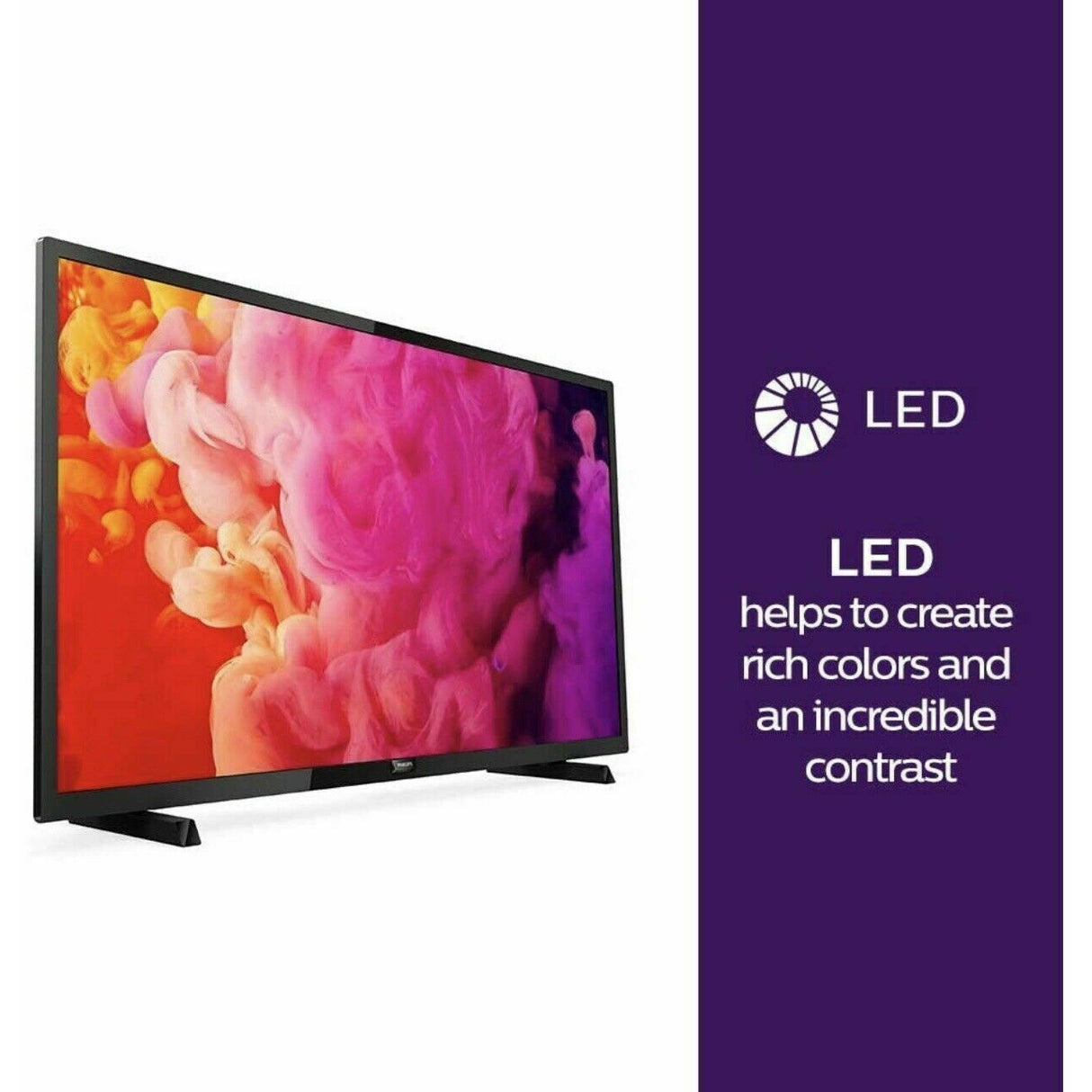 Refurbished Philips 32 Inch 32PHT4503 Full HD LED 1920x1080 TV Television Black