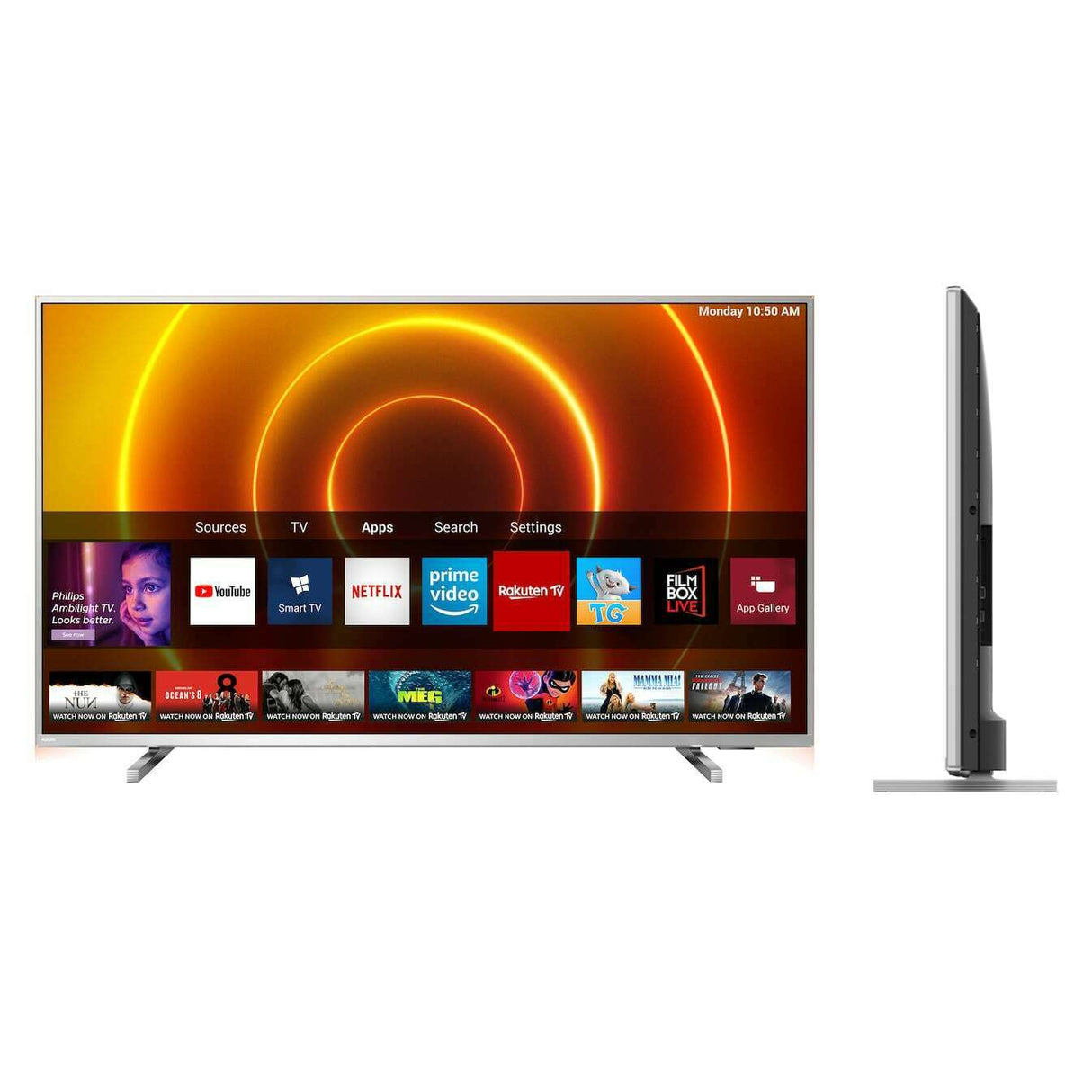 Refurbished Philips 43 Inch 43PUS8105 Smart 4K 2020 Model Ultra HD Ambilight TV (Missing Stand)