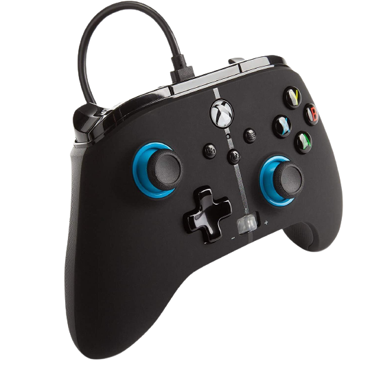 PowerA Enhanced Xbox Series X/S Enhanced Wired Controller – Black/Blue Hint - Refurbished Excellent