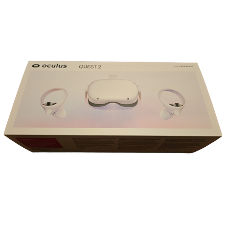 Oculus Quest 2, All-In-One Virtual Reality Headset and Controllers, 64GB **Stained Head Strap, No Wrist Straps, Damaged Face Cover**