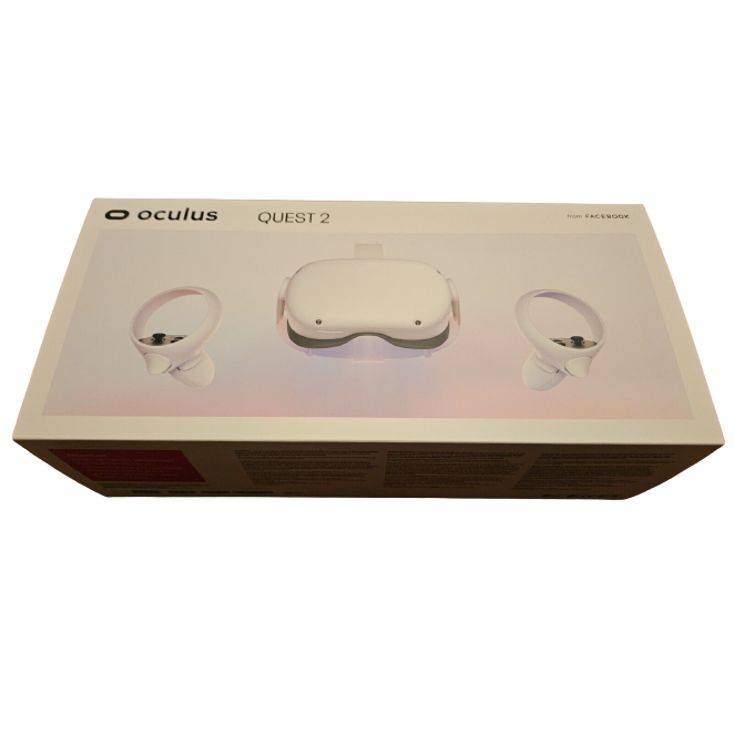 Oculus Quest 2 Virtual Reality Headset and Controllers, 128GB, White - Refurbished Excellent *Missing Parts* (153942)