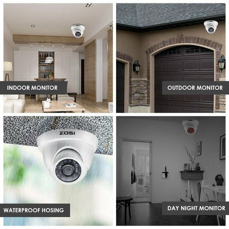 Zoski 1080N CCTV DVR HDMI Outdoor 1500TVL Camera Home Video Security System