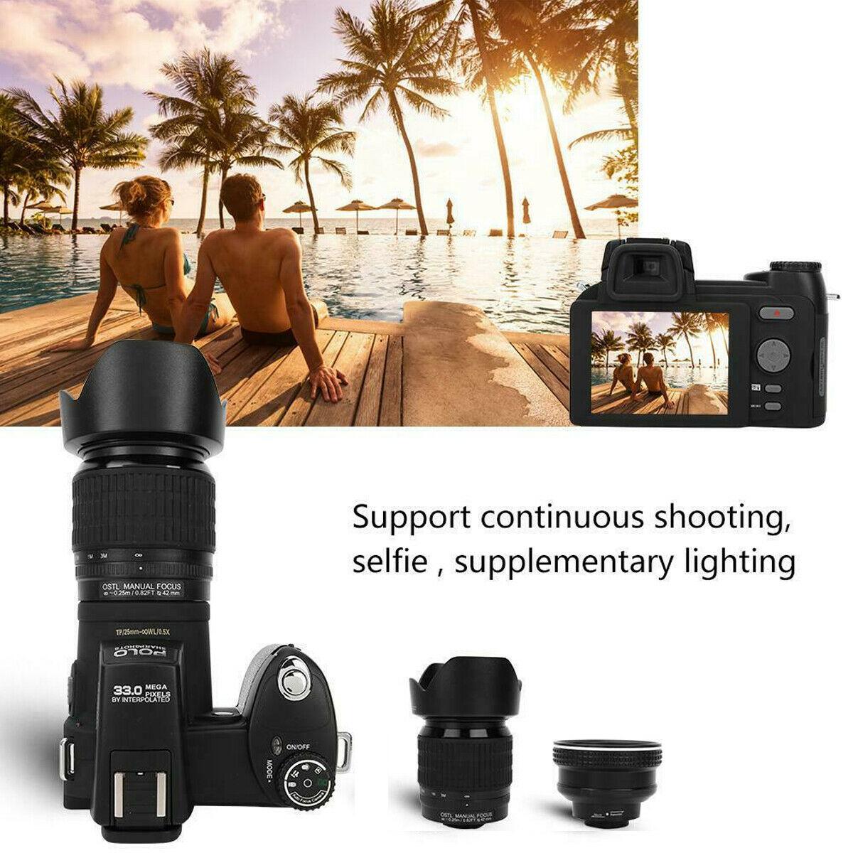 Polo Sharpshots Digital Camera FHD 1080p Auto Focus 33mp Built-in Flashlight