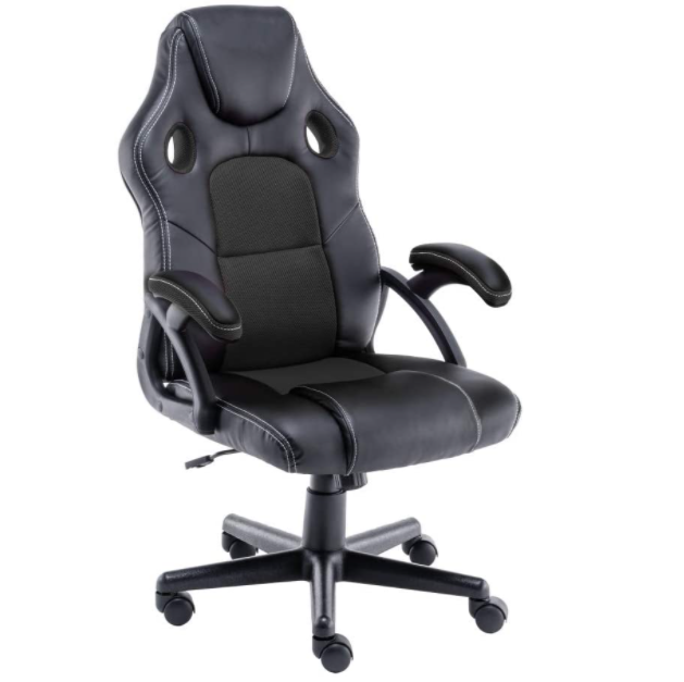 Play Haha Gaming Chair Racing Style Office Swivel Computer Desk Chair Ergonomic - Black