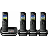 Panasonic KX-TGJ424EB Cordless Phone, Quad Handsets, Black - Refurbished Excellent