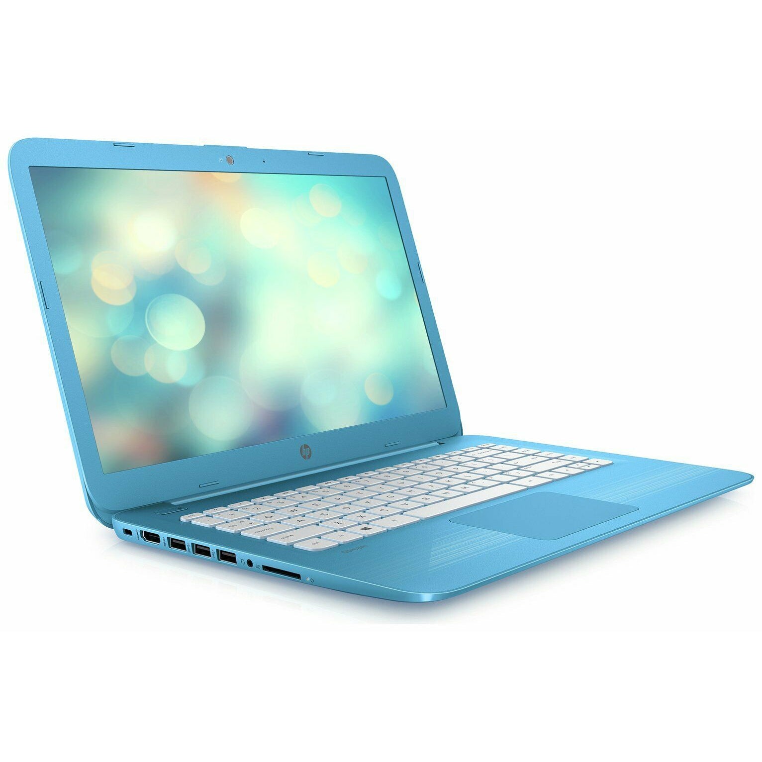 HP Stream 14-ax000na 14” (32GB eMMC, Intel Celeron N3060, 1.6 GHz, 4GB) Laptop - Aqua Blue - X9W65EA#ABU