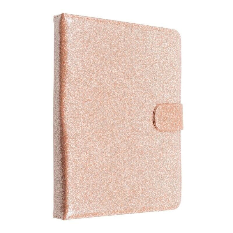 Trendz Universal 6-8 Folio Tablet Case - Rose Gold/Glitter