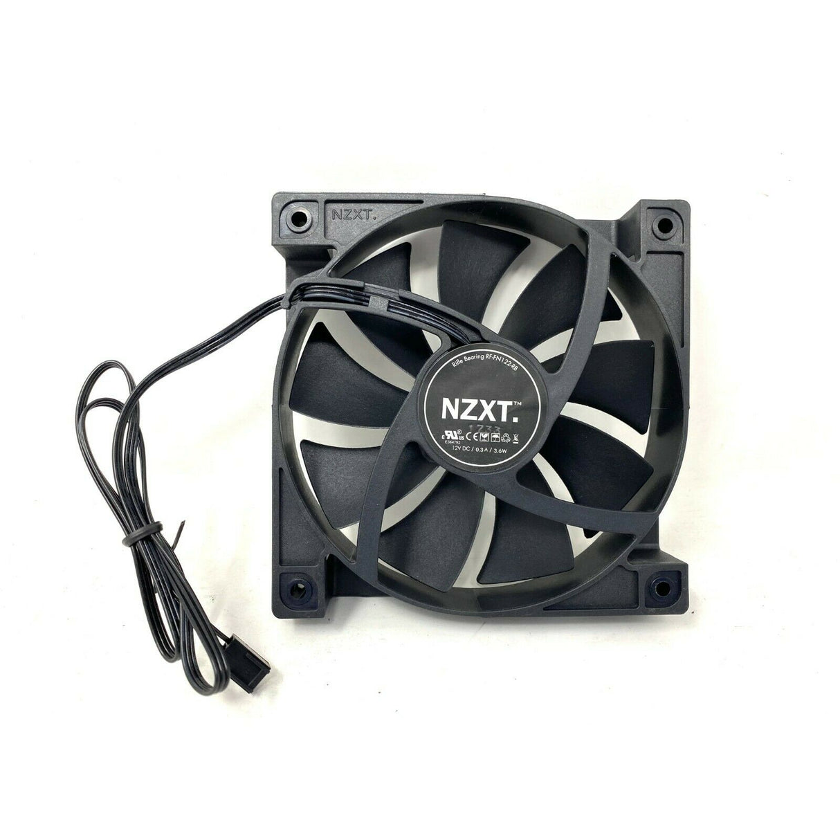 NZXT FN V2 120mm Performance Case Fan Cooling (RF-FN122-RB)