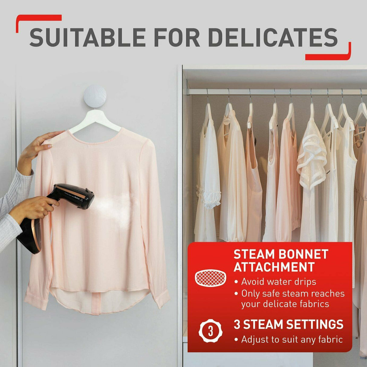 Tefal Access Hand Steamer Black & Copper