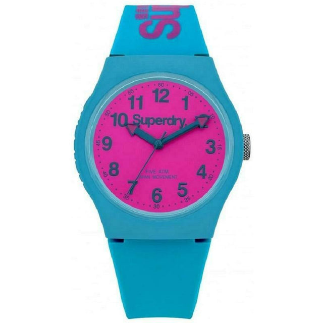 Superdry Men's OSAKA Analogue Watch With Silicone Straps Blue/Pink
