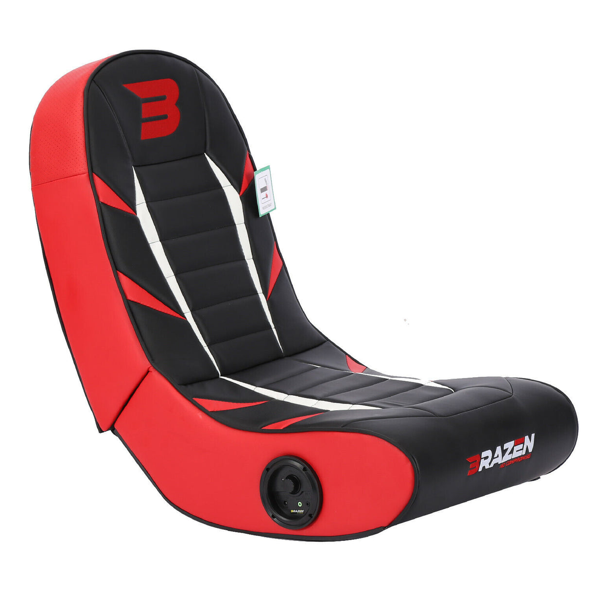 BraZen Python 2.0 Bluetooth Surround Sound Gaming Chair in Red/Black