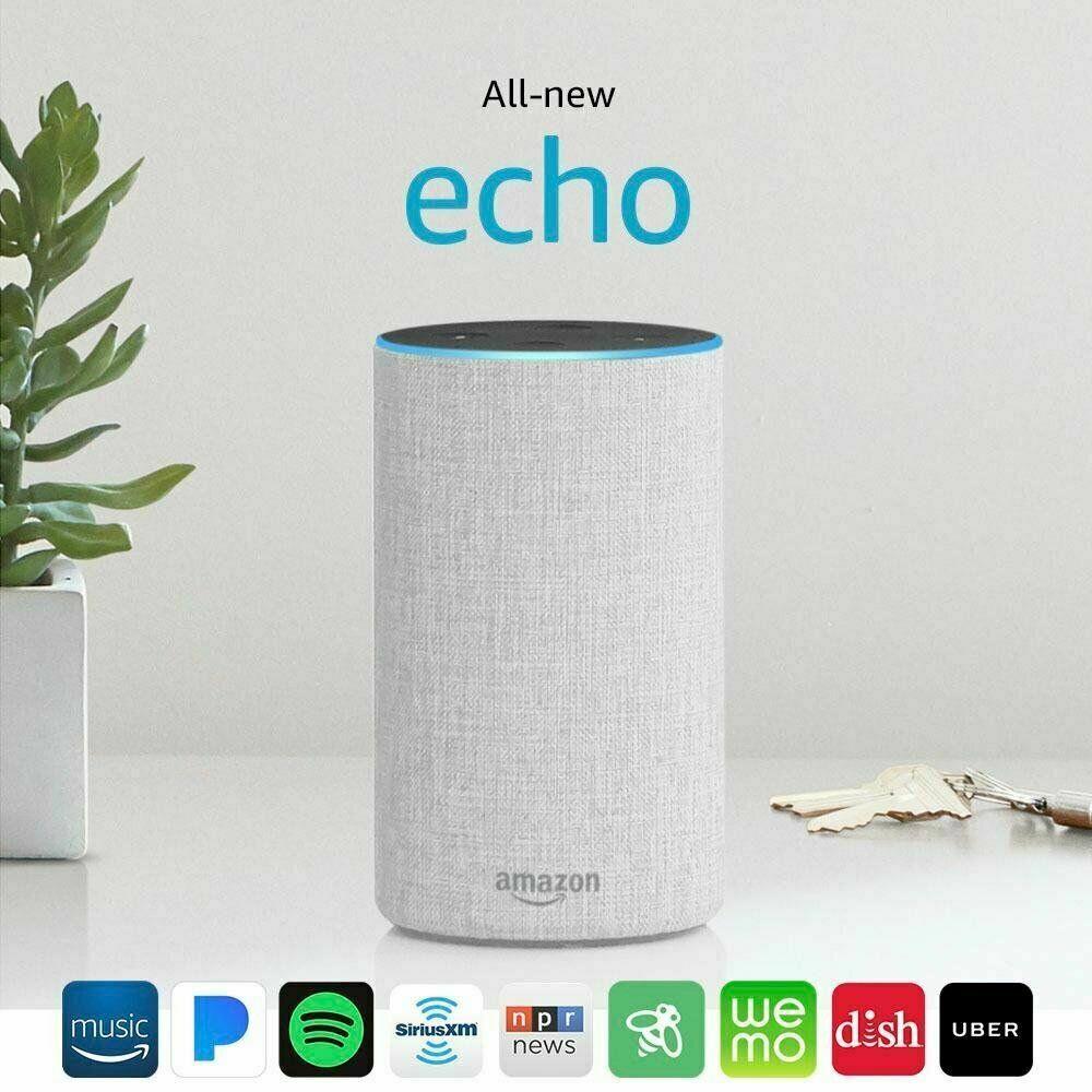 Amazon Echo - 2nd Generation - Smart Assistant Wireless Speaker - Sandstone