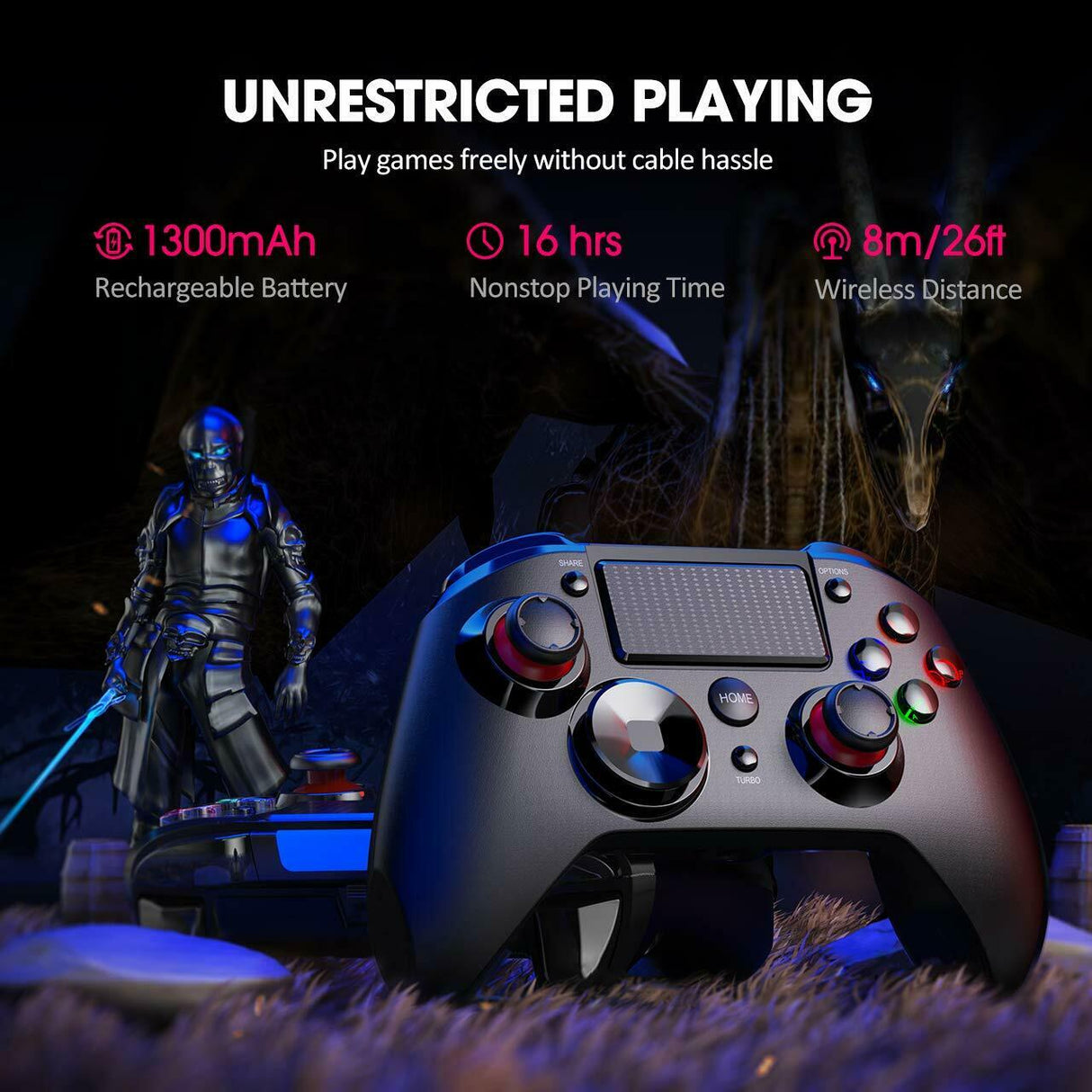 Wireless Gaming Controller, 16 Hr Battery! Switch/PC/Android*