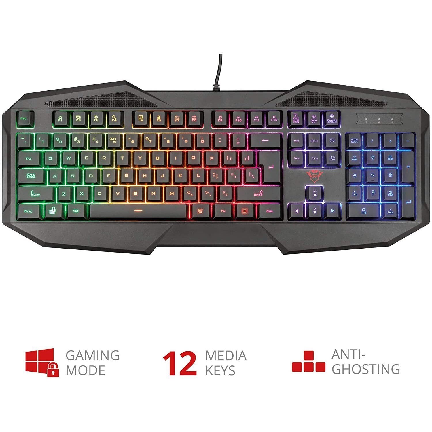 Trust Gaming GXT 830-RW Avonn Keyboard LED Illuminated, ‎Black