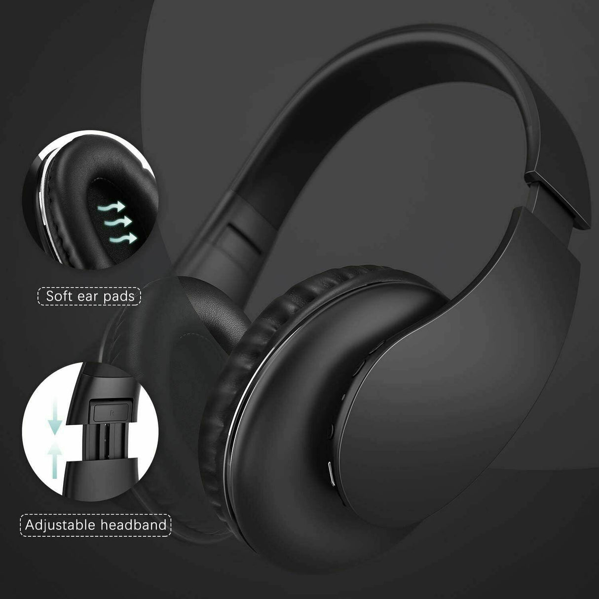 Jelly Comb Optical, 3.5mm AUX, RCA Audio Out Cordless TV Headset Over-Ear