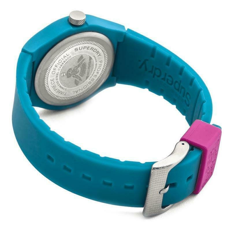 Superdry Men's OSAKA Analogue Watch With Silicone Straps Blue/Pink